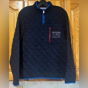 NWT Tommy Hilfiger Thwarm Navy Blue Quarter-Zip Quilted Pullover Small
